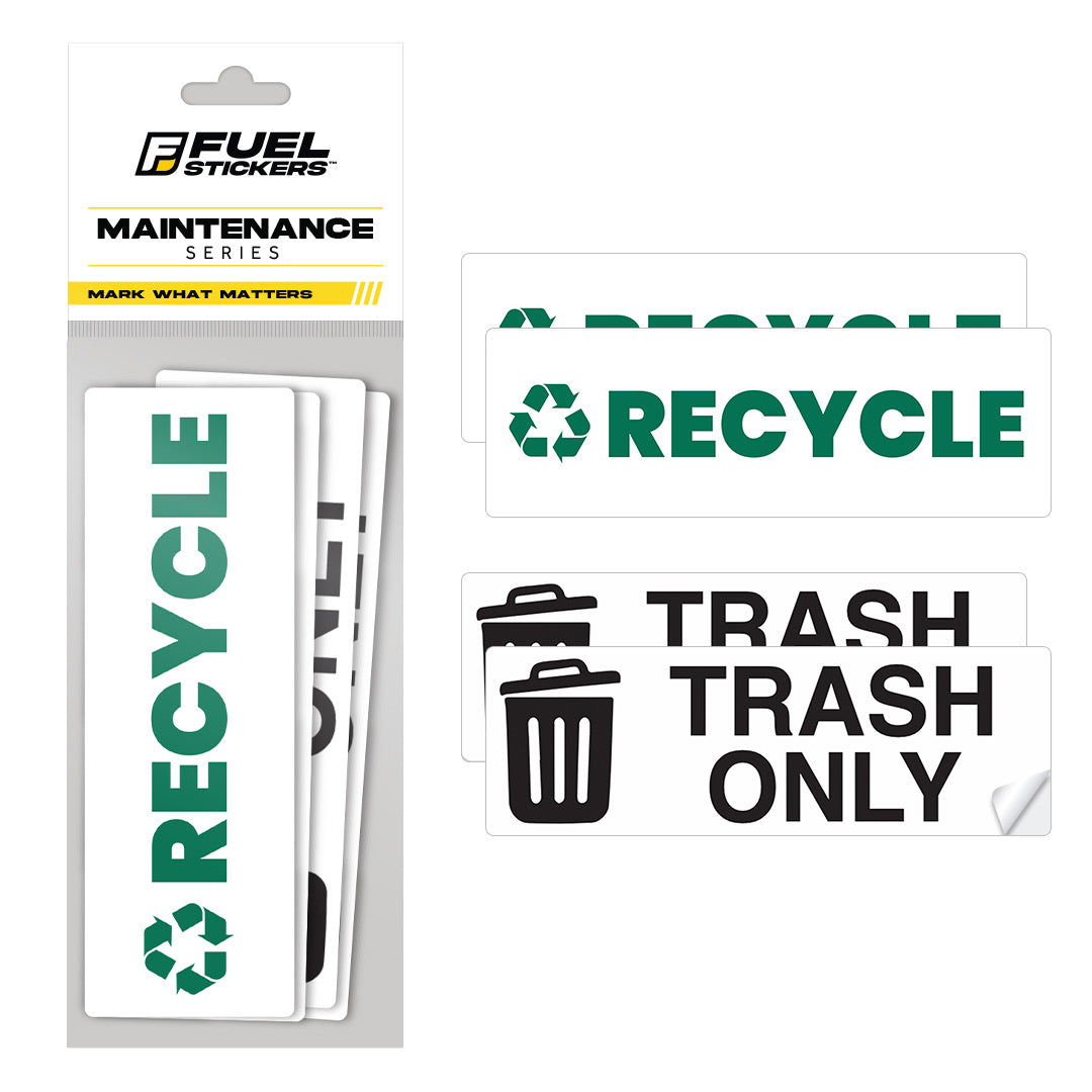 Trash and Recycle Stickers | Heavy-Duty Labels – FuelStickers.com