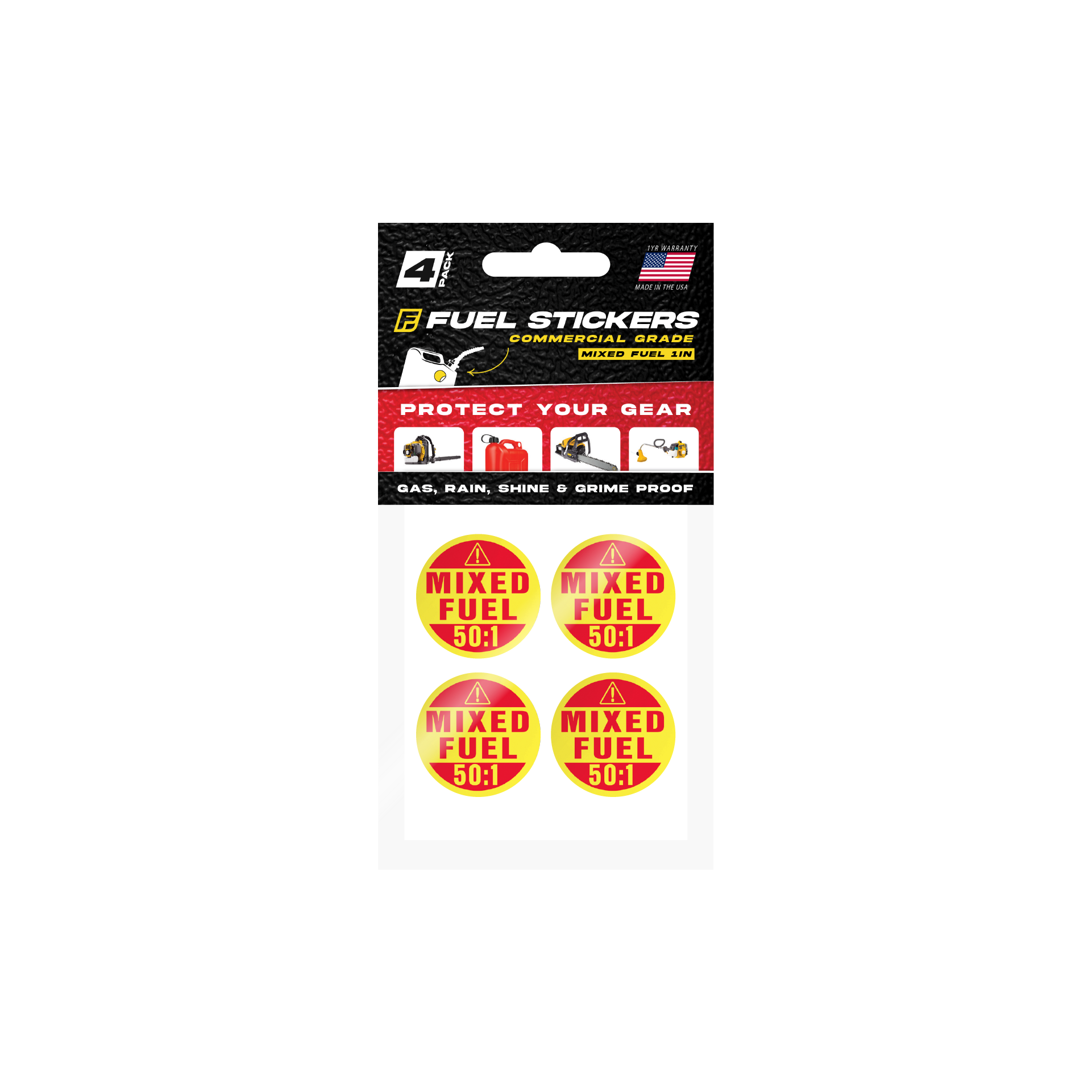 Gas Oil Mix Stickers for Fuel Cans and Outdoor Power Equipment - Heavy ...