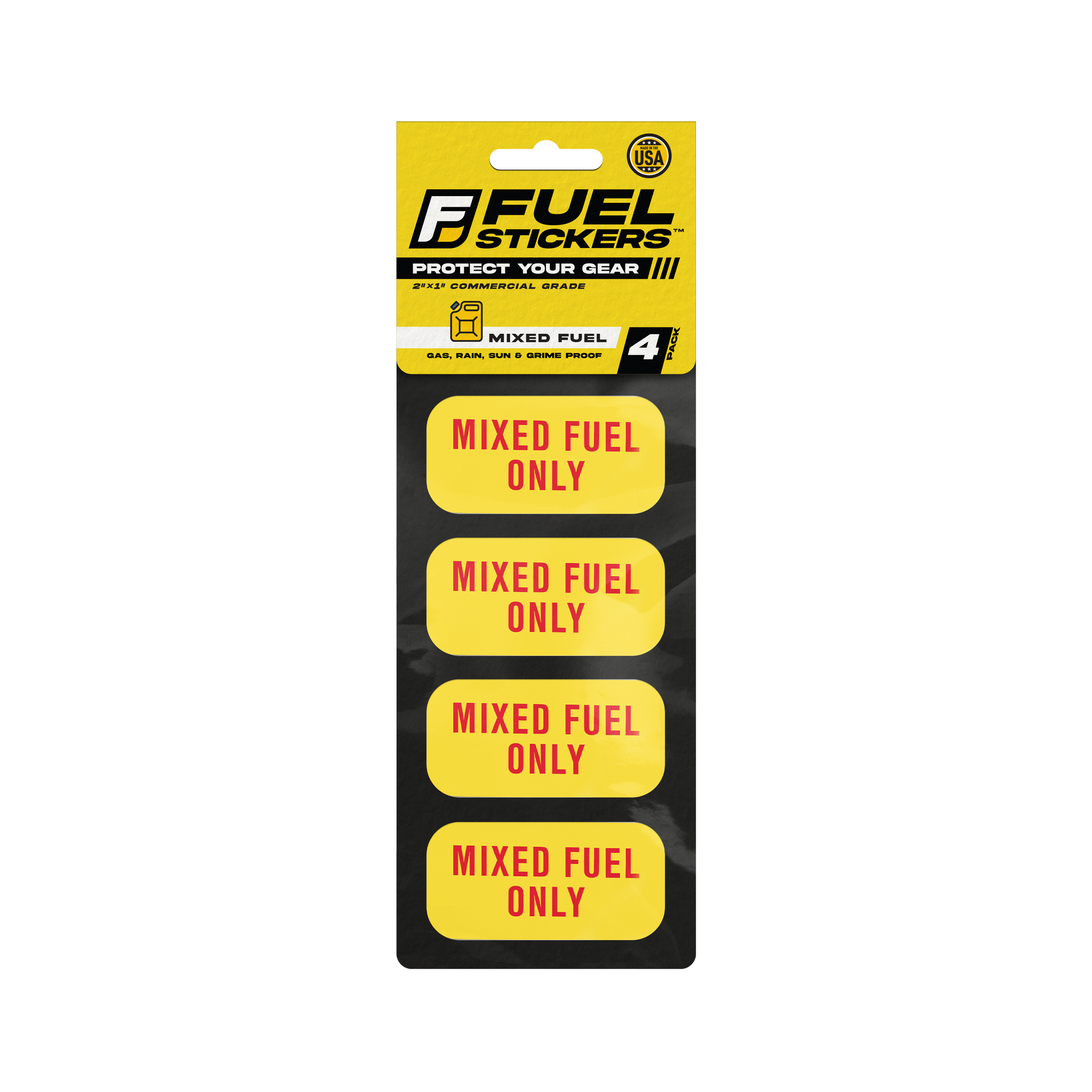 Mixed Fuel Only Sticker | 2"x1" | 4 Labels