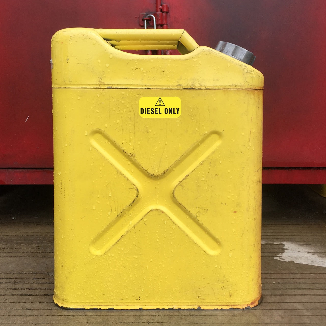Diesel Fuel Only Sticker - Fuel Identification Labels by Fuel Stickers | 2"x1" | 4 Labels (Yellow)
