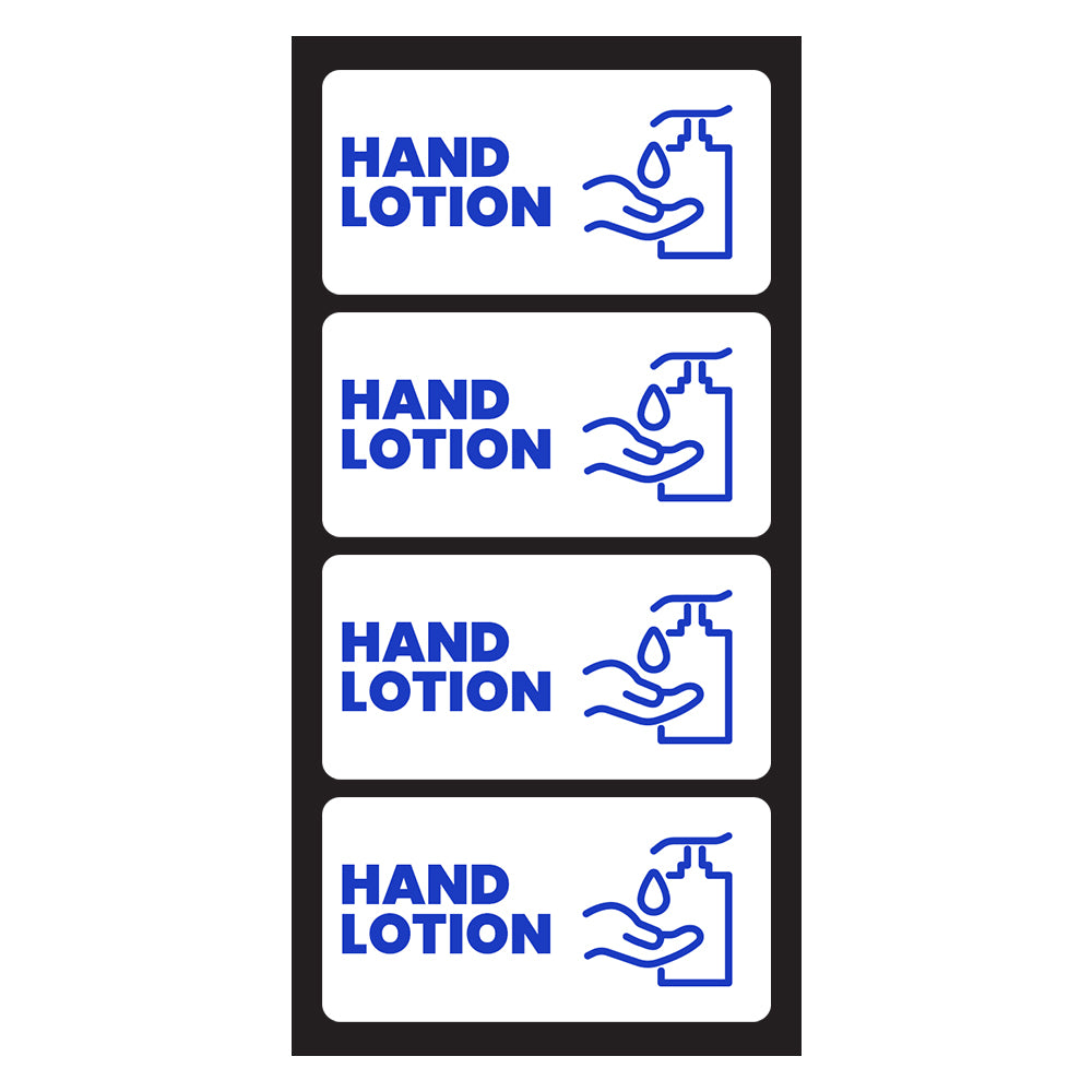 Hand Lotion Label for Commercial Dispensers | Size: 2x1 inch | 4 Pack