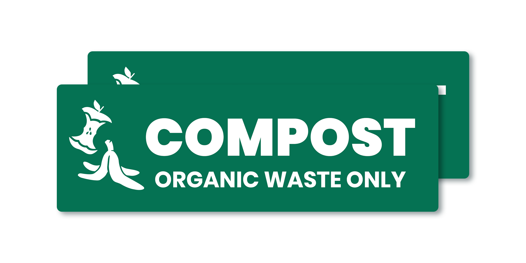 Recycle Compost Trash Only Sticker Set - 6