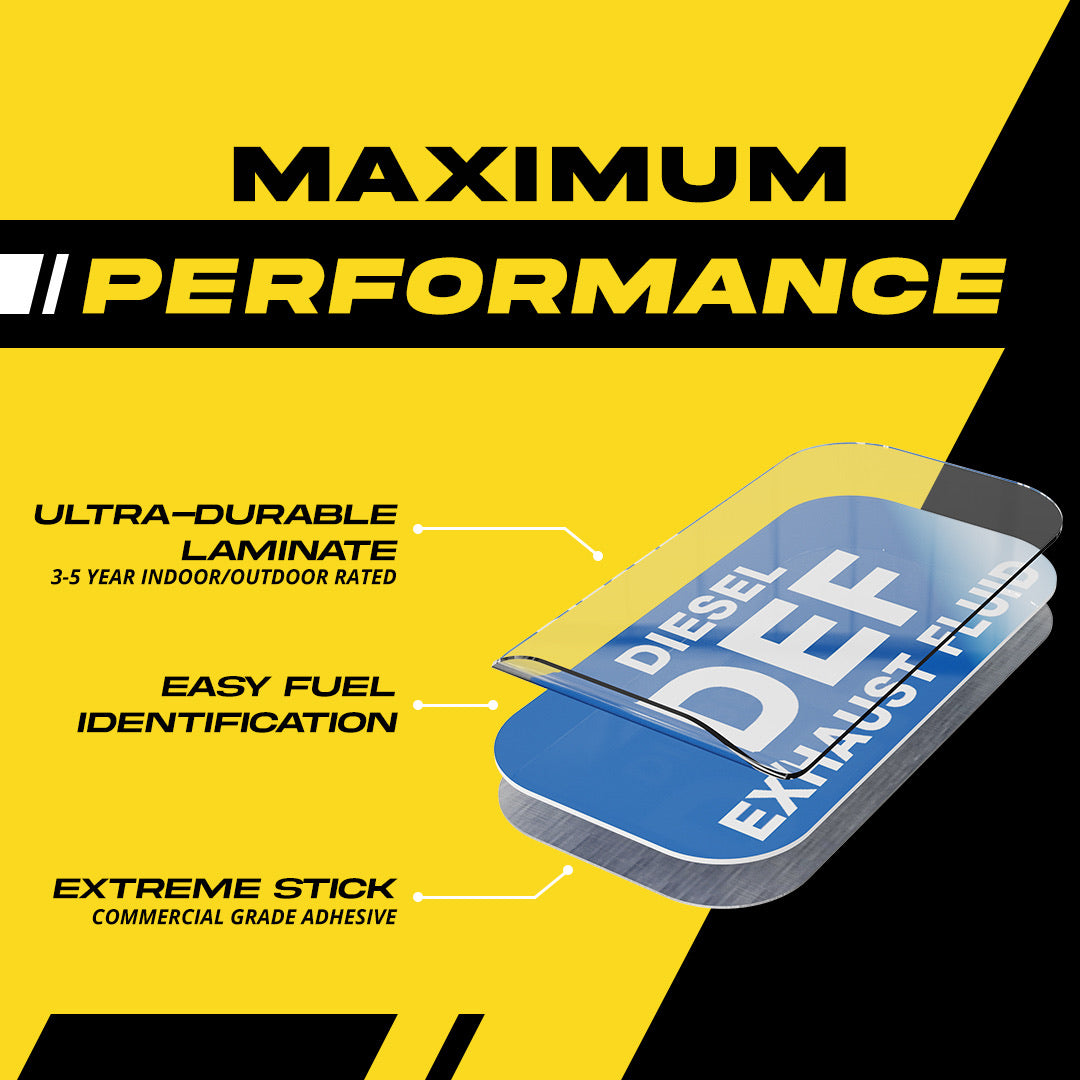 DEF Sticker - Diesel Exhaust Fluid Label | Size:  2"x1"