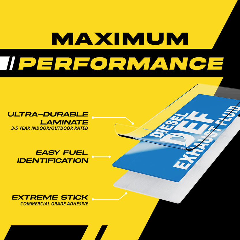Fuel Stickers - Heavy-Duty Gas Can Labels and Outdoor Power Equipment ...