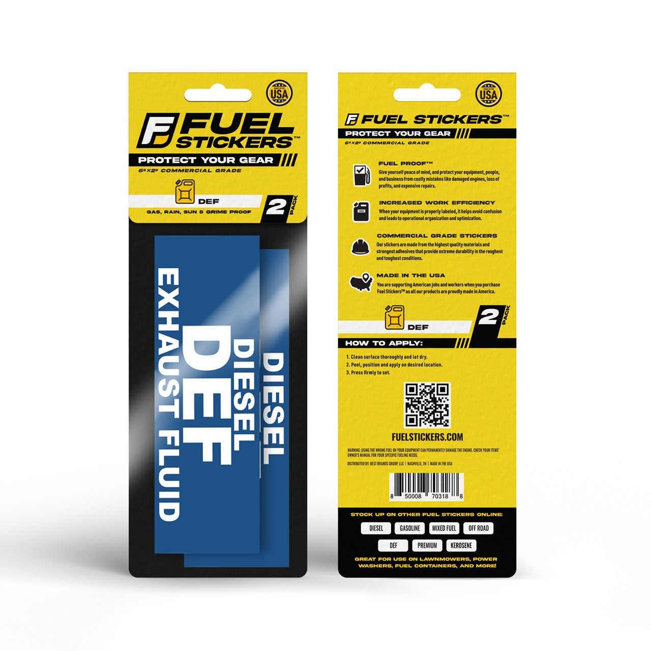Def Only DEF Only Stickers - Diesel Exhaust Fluid - 2 Pack – FuelStickers.com