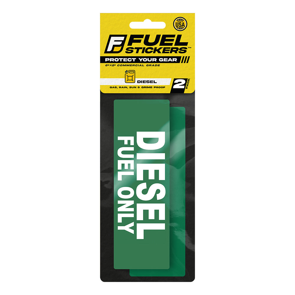 Diesel Only Stickers - 2"x6" - 2 Pack Labels – FuelStickers.com