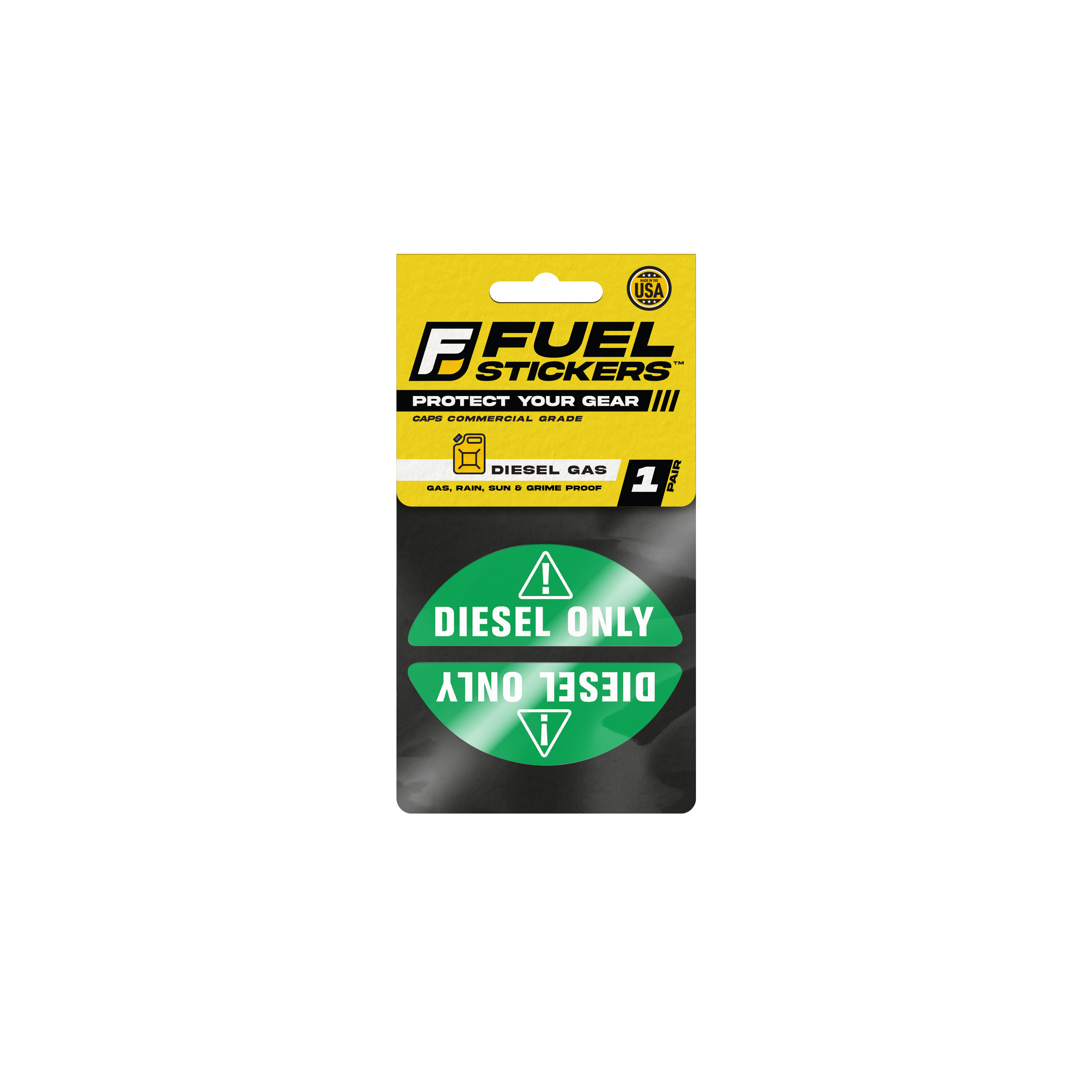 10-Pack Diesel Only Fuel Cap Reminder Stickers - Waterproof Glossy Decals UK Made