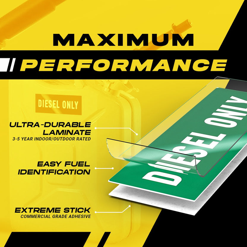 High-Quality Diesel Only Stickers - USA Made | Fuel Stickers ...