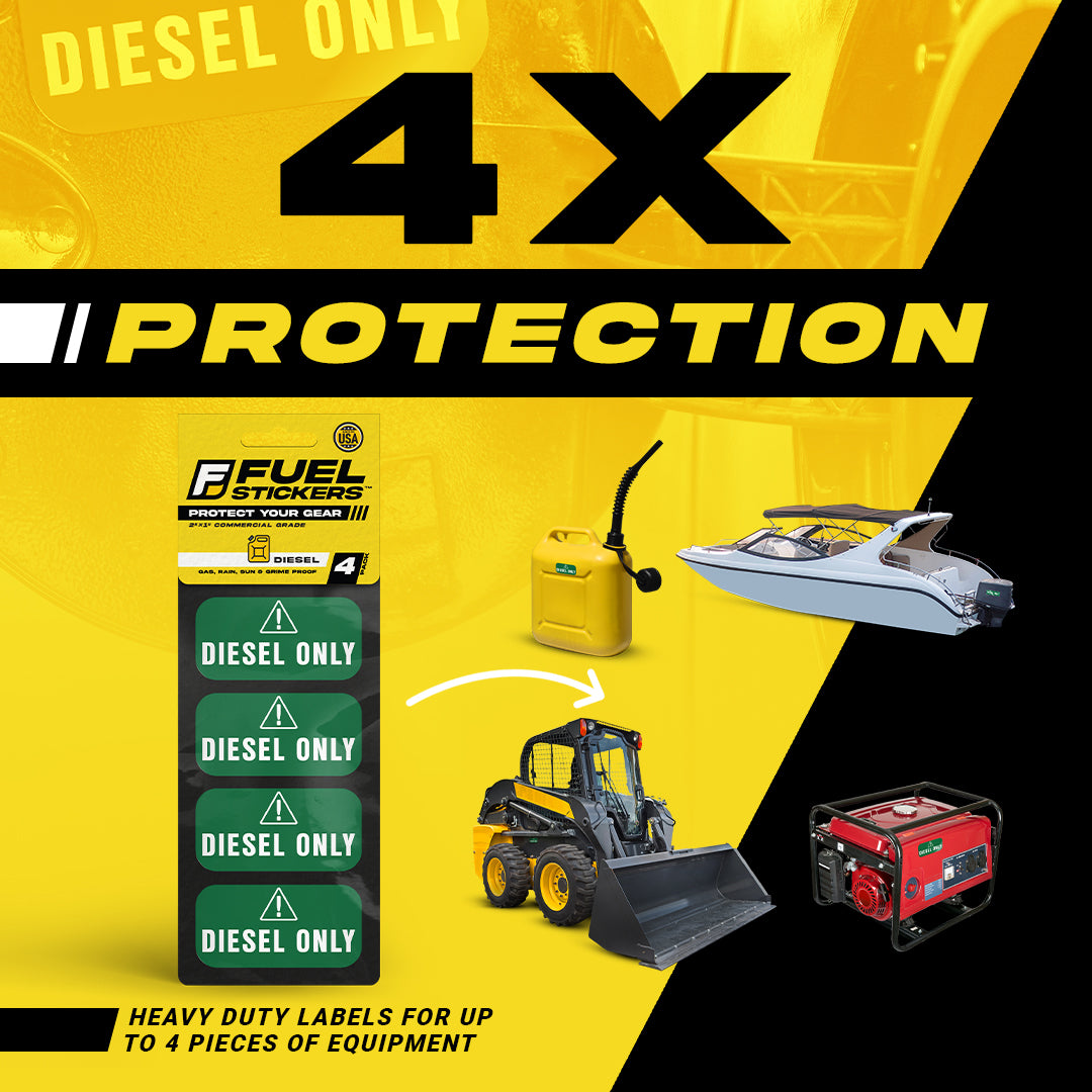 Red Black Diesel Stickers 4 Diesel Only Fuel Stickers – Red & Black Warning Decals For Gas Caps & Vehicles Gasoline Only Sticker - Foto 7