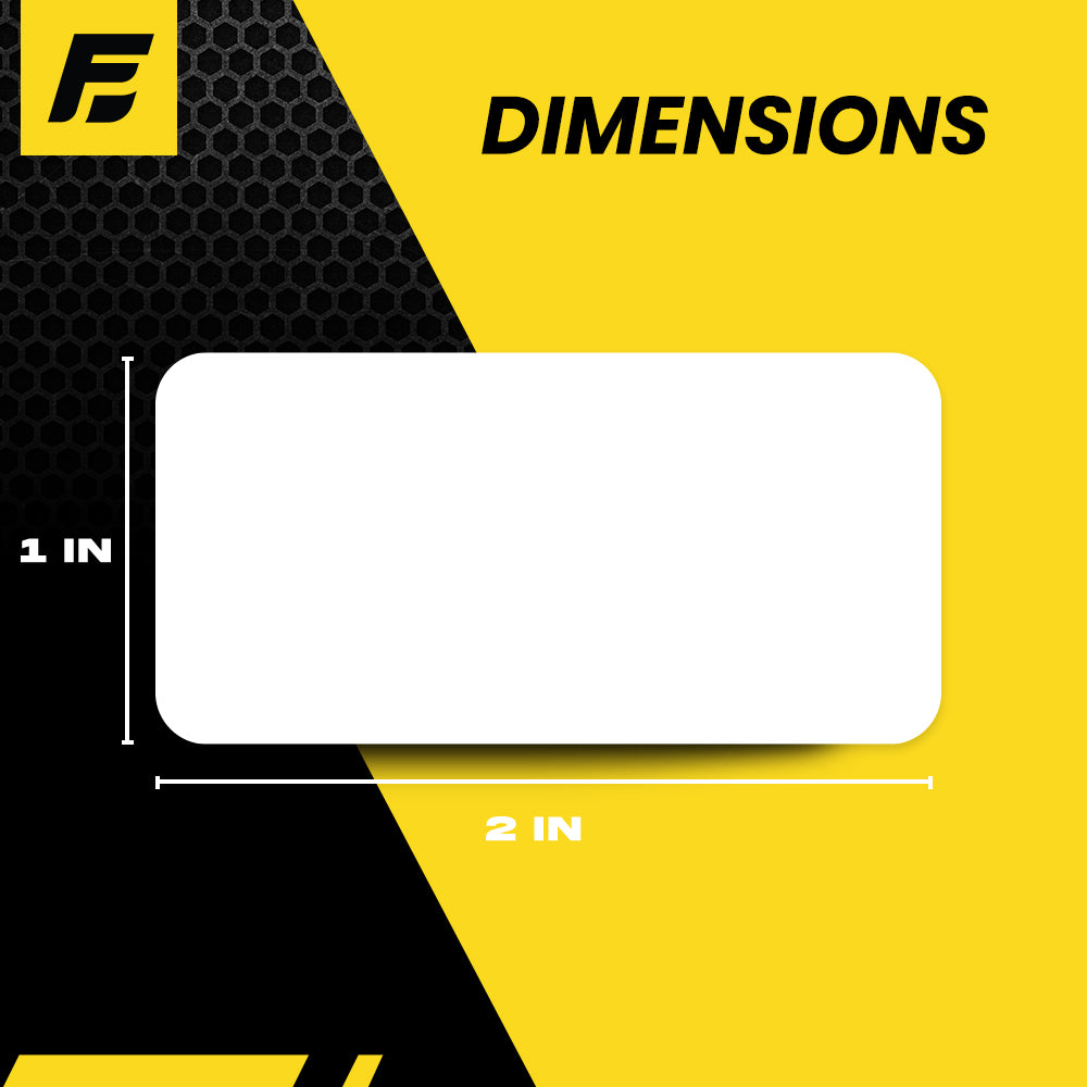 Blank Labels - Heavy-Duty - 2" x 1" Outdoor Rated Labels (4PK) - Write on Information