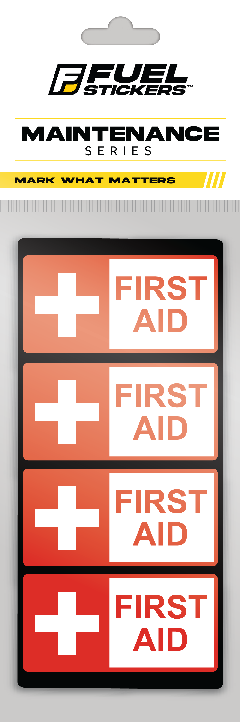 First Aid Stickers | 2x1 Labels 4 Pack – FuelStickers.com