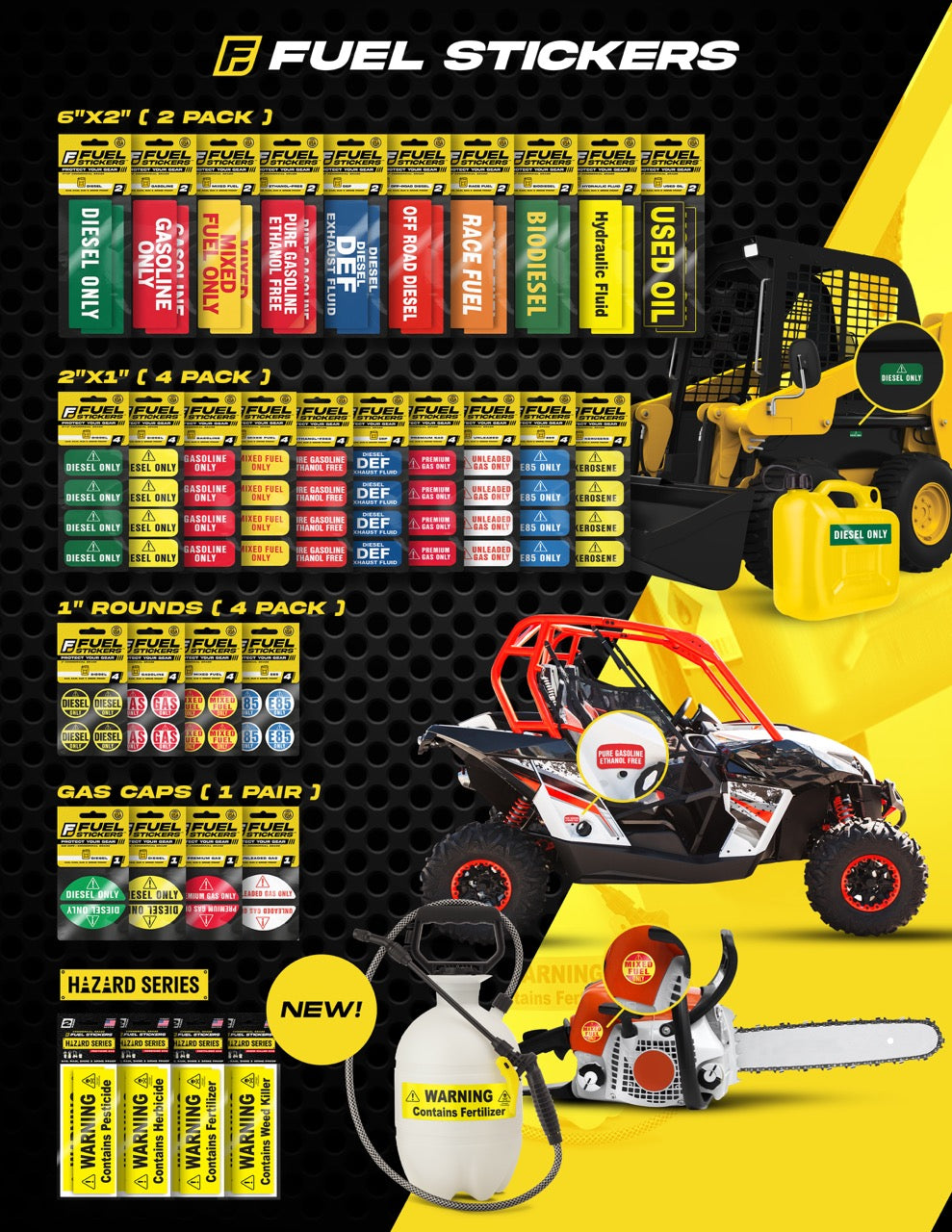 Fuel Sticker Variety Pack | Diesel, Gas, Mixed – FuelStickers.com