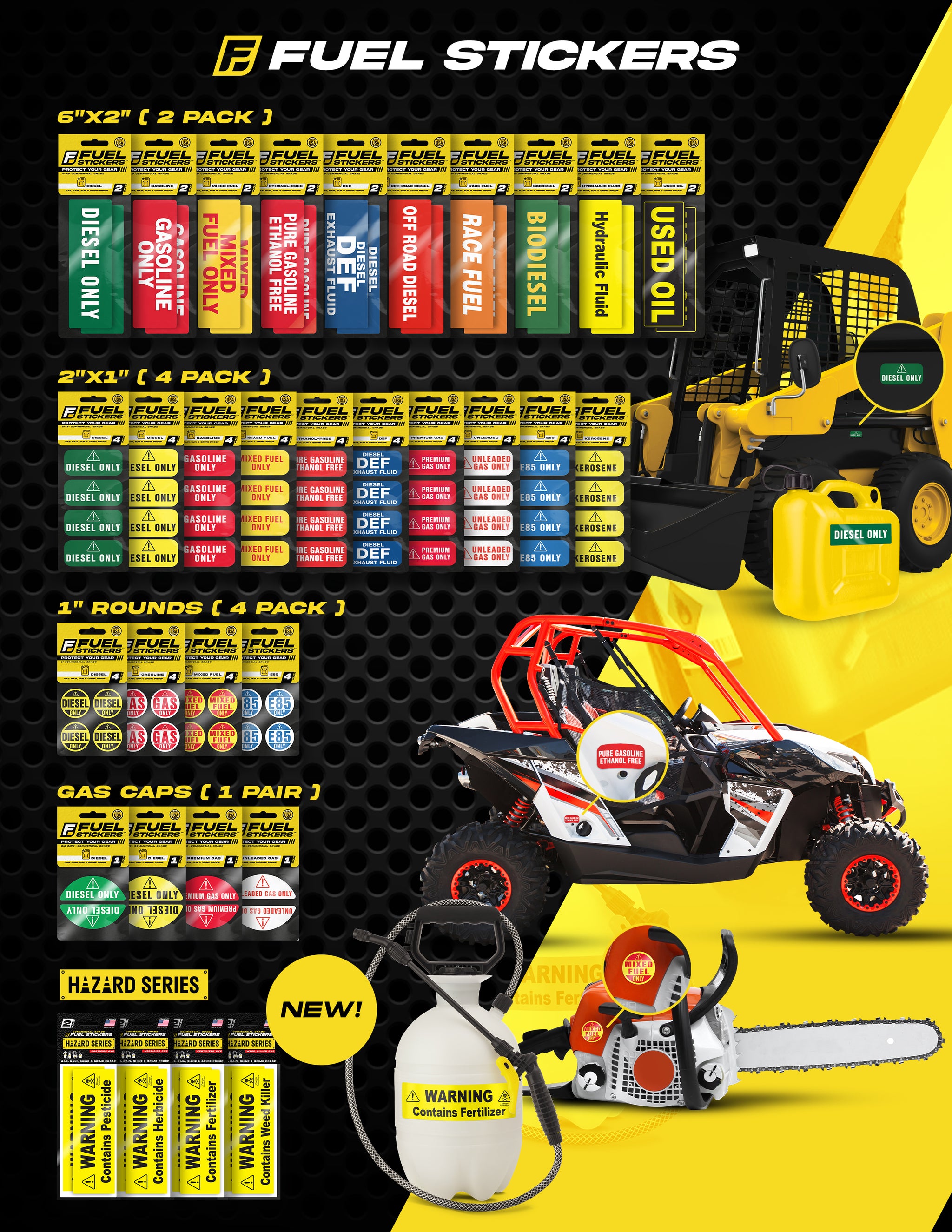 Fuel Sticker Variety Pack | Diesel, Gas, Mixed – FuelStickers.com