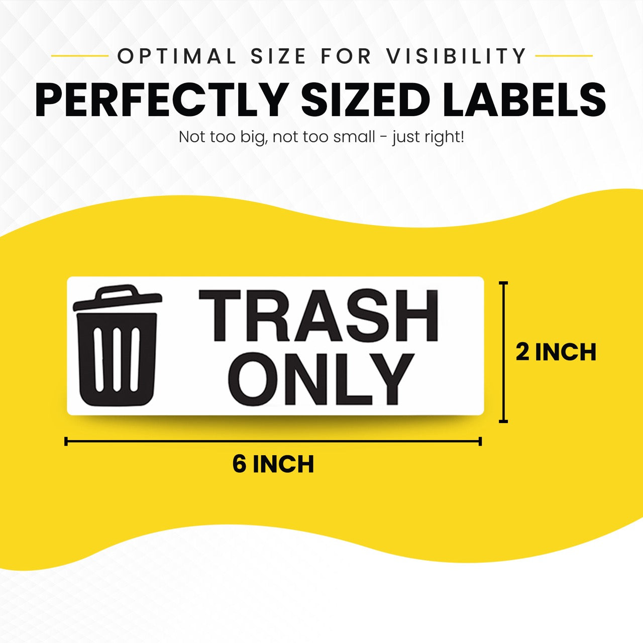 Trash Recycle Compost Sticker Set – Heavy-Duty Trash Bin Labels | 6" x 2" | Made In USA