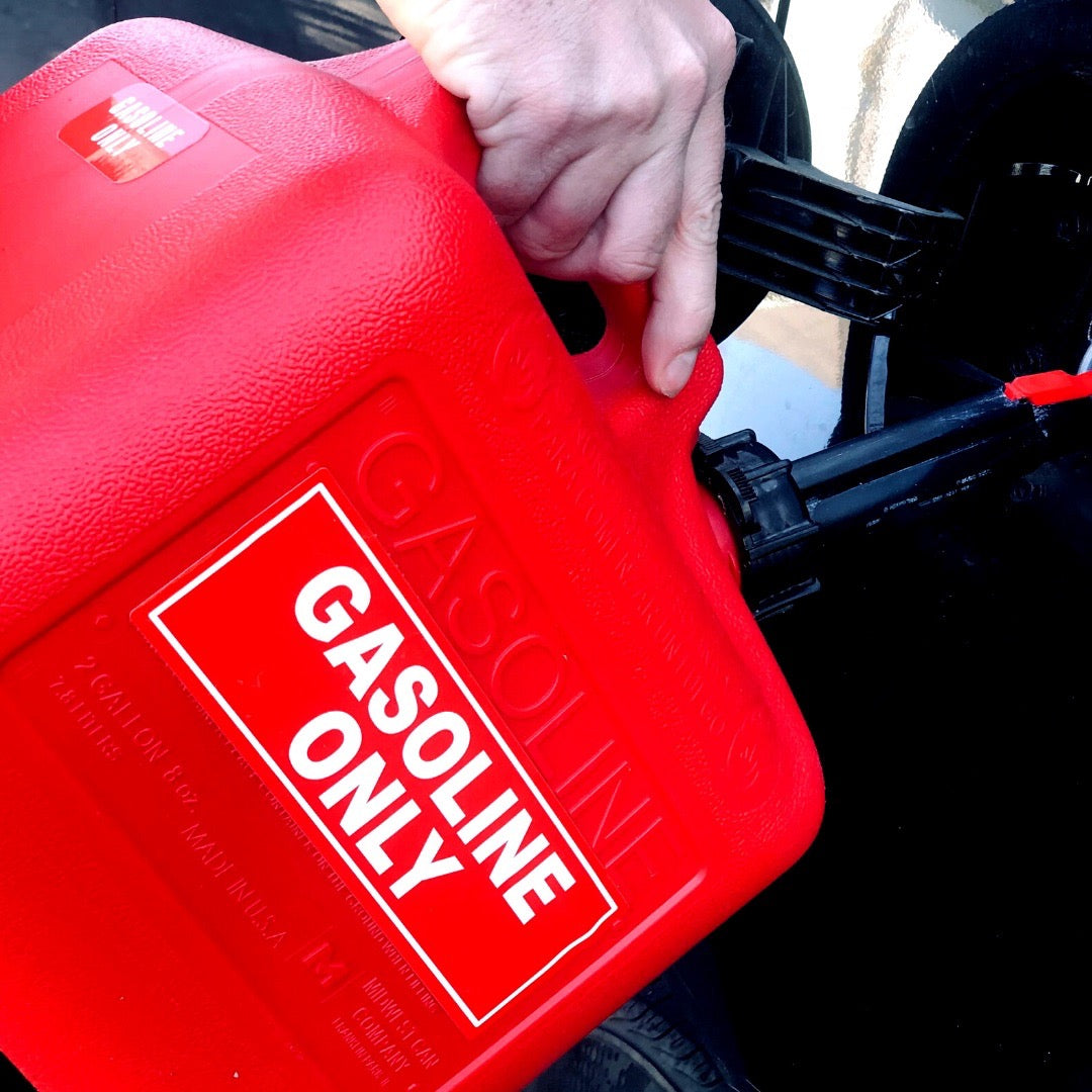 Gasoline Only Sticker | 2"x6" | 2 Pack