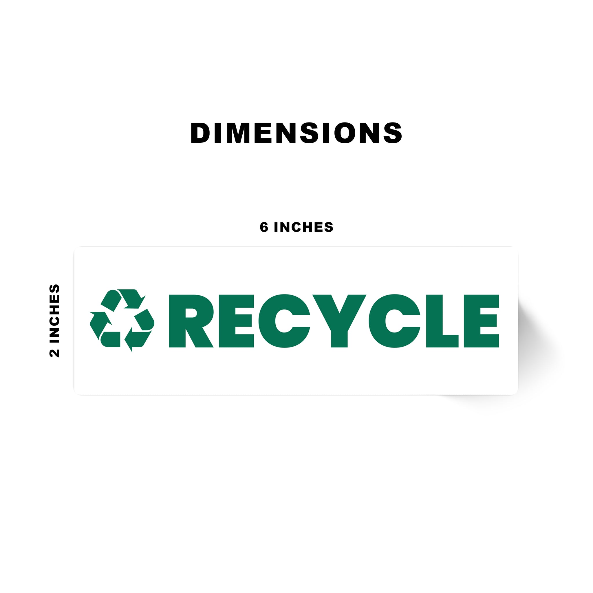 Recycle Sticker -  Trash Bin Labels | 2"x6" | 4 Pack