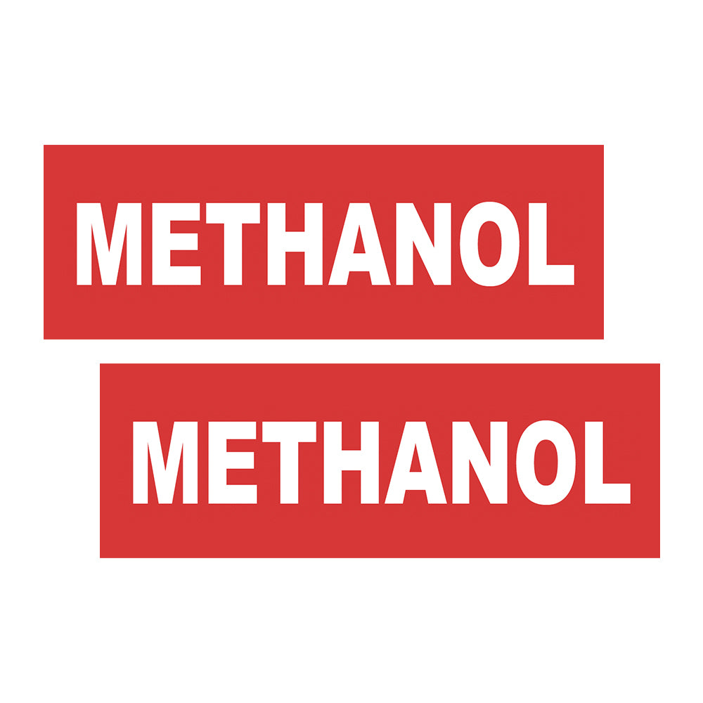 Methanol Label | Size: 6x2 inch | 2 Pack