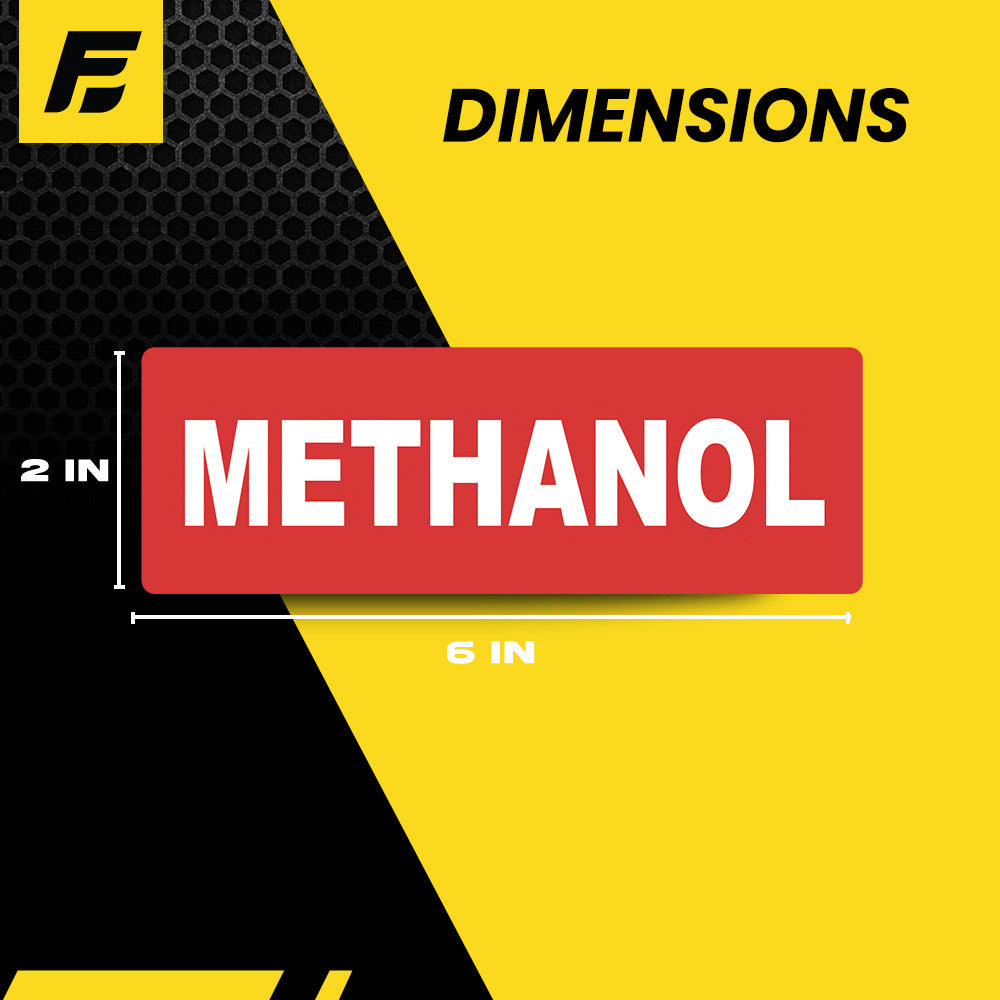 Methanol Warning Stickers | 6x2 Safety Labels – FuelStickers.com