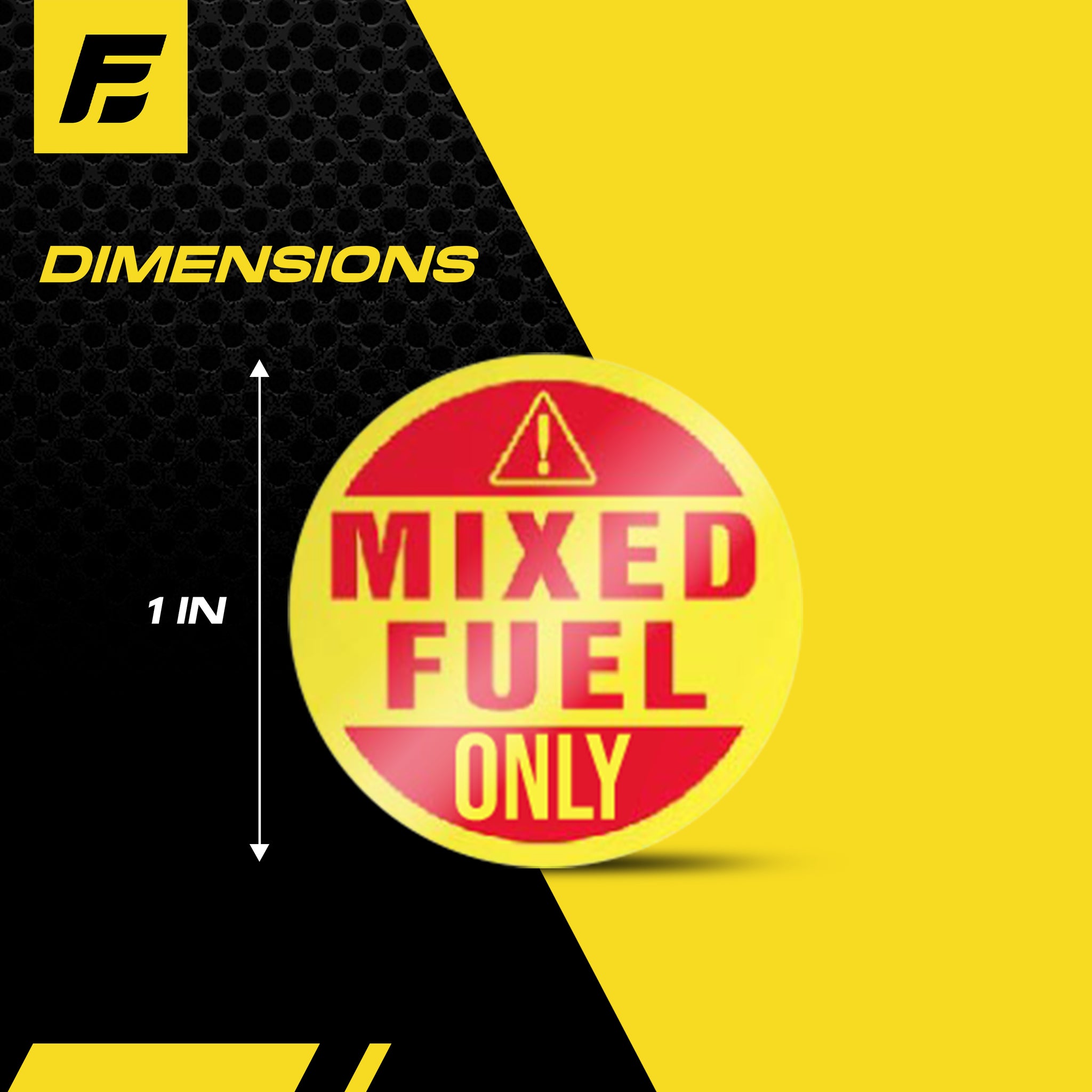 Mixed Gas Sticker | 1" Round | 4 Labels