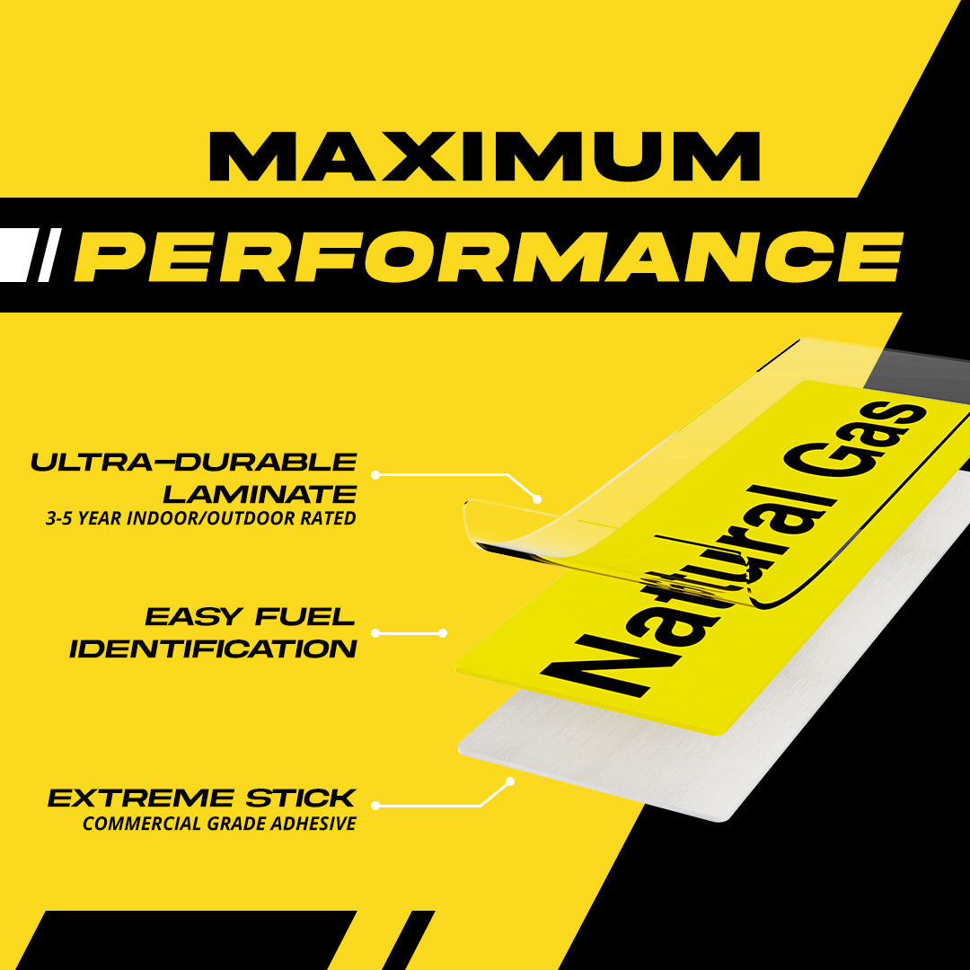 Sticker Maximum High Natural Gas Labels | 6x2 Fuel Stickers – FuelStickers.com