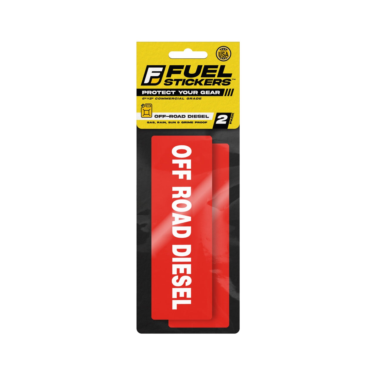 Off Road Diesel Sticker | 2"x6" | 2PK | Made In USA