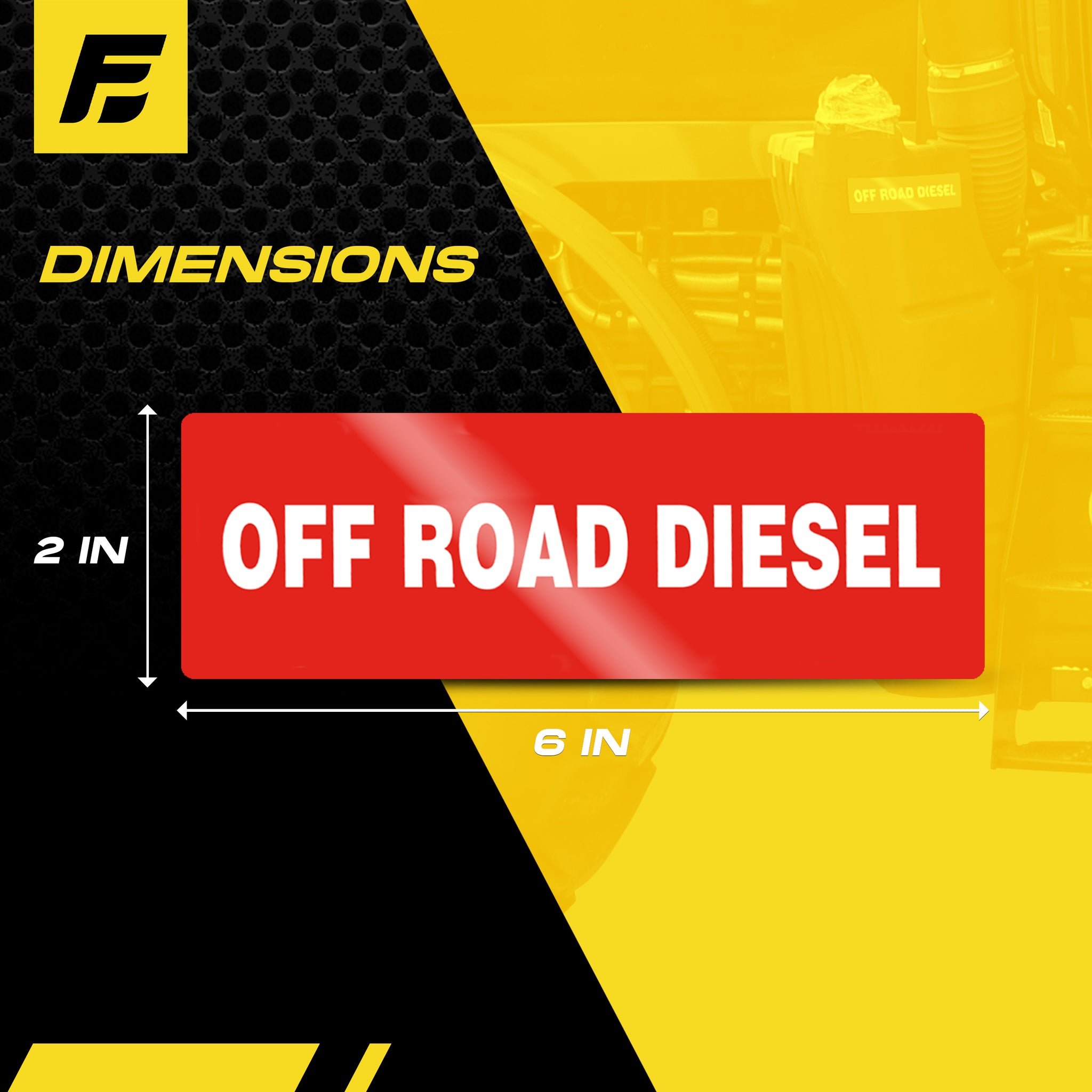 Off Road Diesel Sticker | 2"x6" | Made In USA