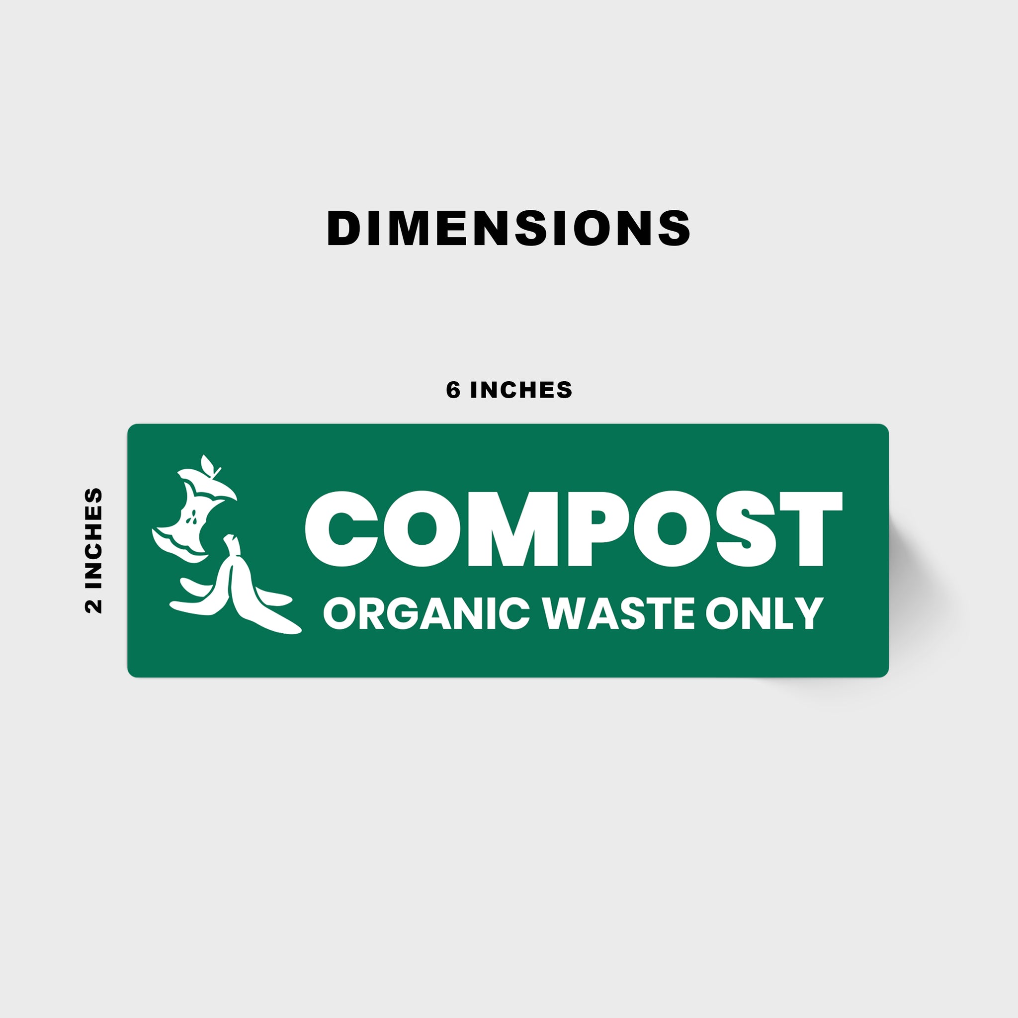 Compost Sticker | 2"x6" |  4 Pack