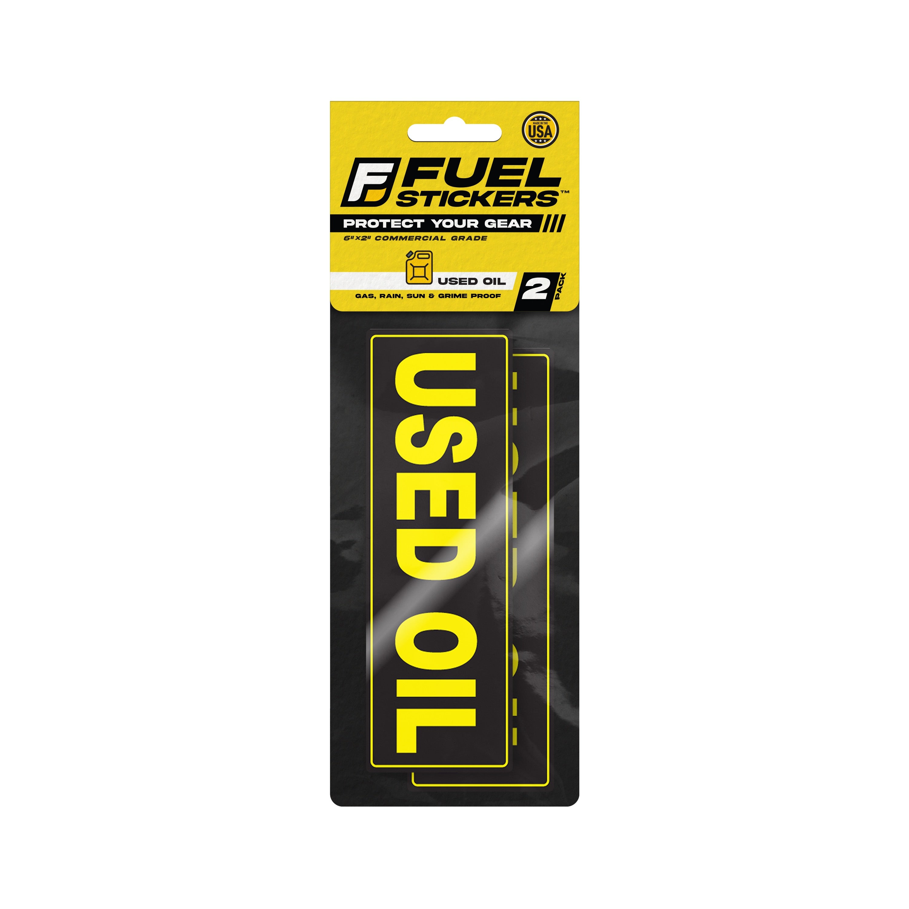 Used Oil Stickers - Waste Oil Labels - 2 Pack – FuelStickers.com