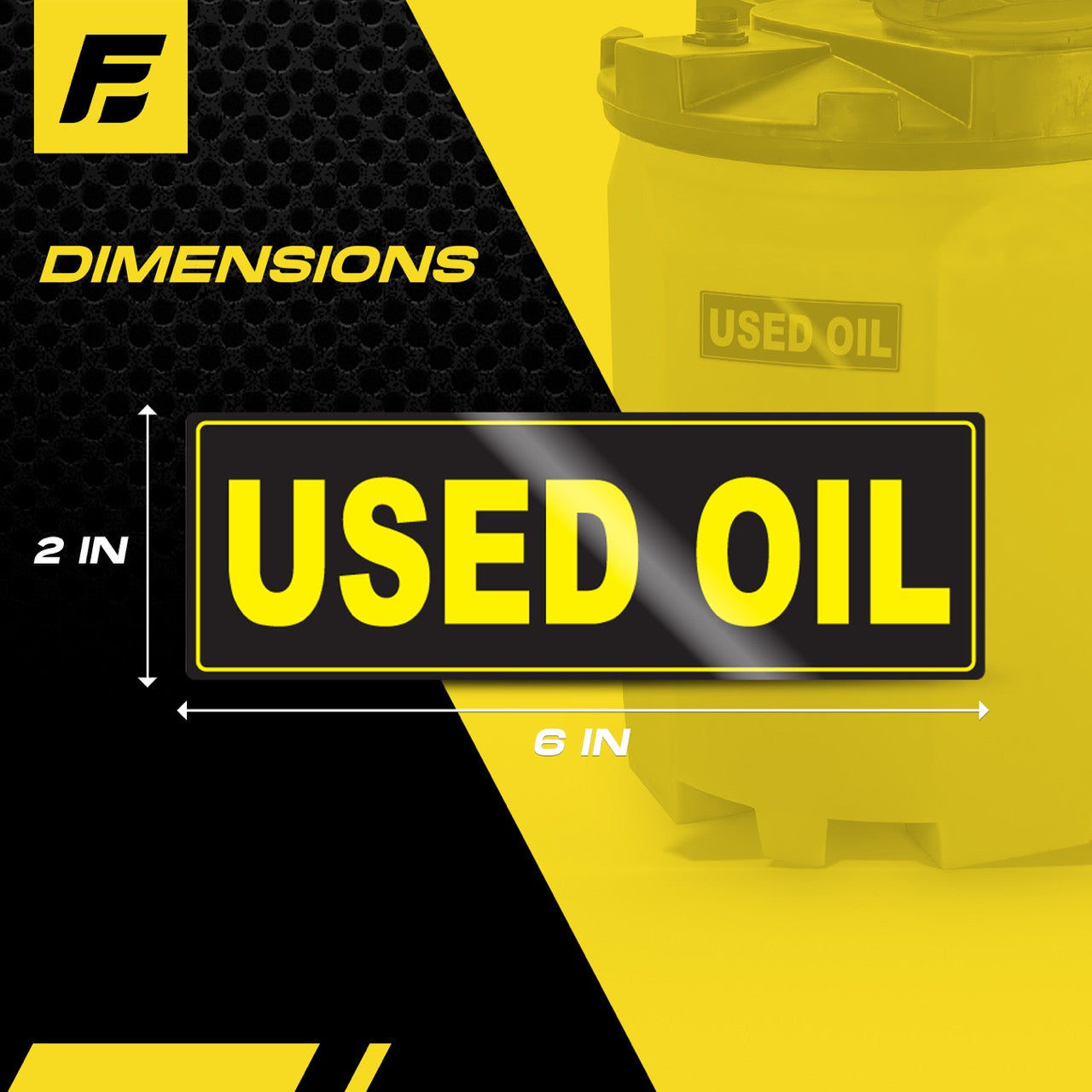 Used Oil Stickers - Waste Oil Labels - 2 Pack – FuelStickers.com