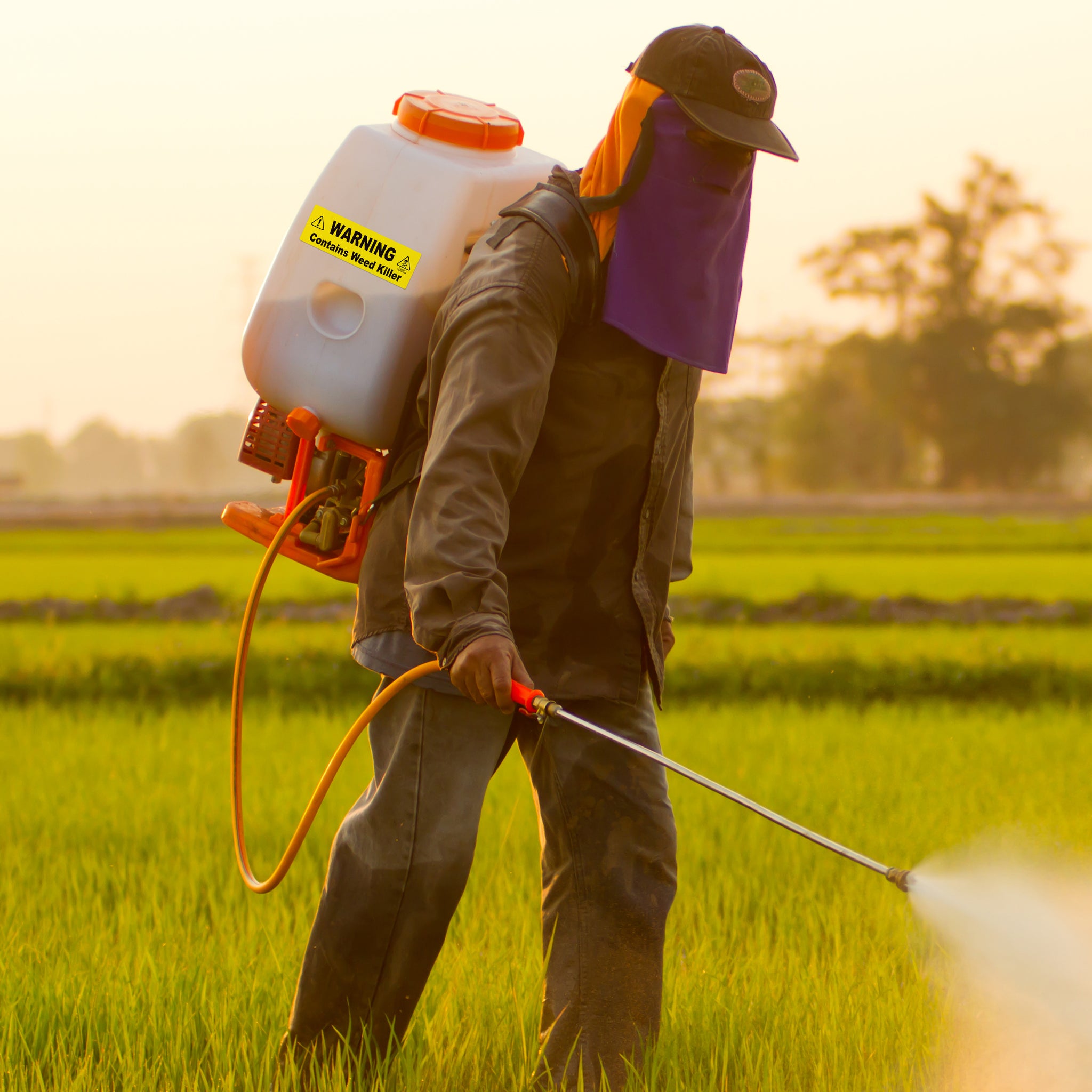 Pump Sprayer Label - Variety Pack:  Fertilizer, Herbicide, Weed Killer, Pesticide - 2 of Each, 8 Labels Total