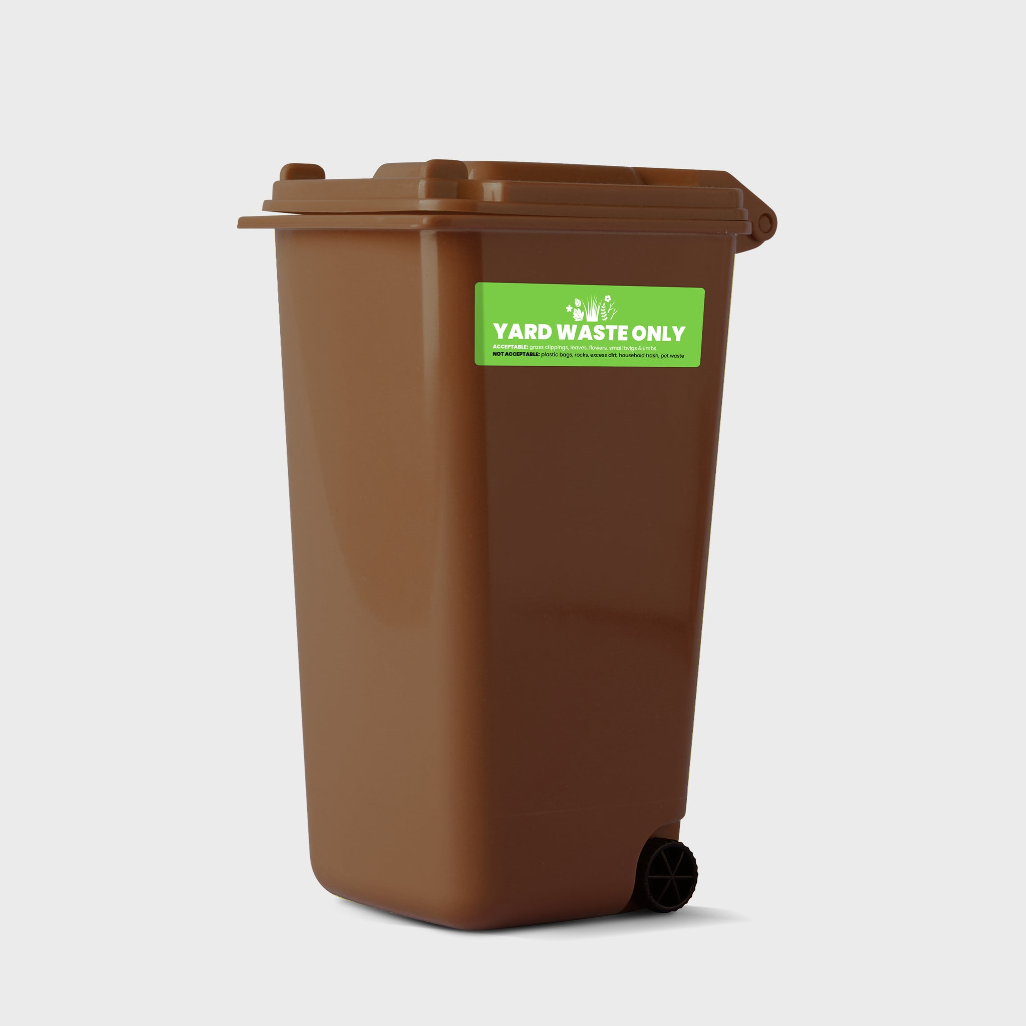 Yard Waste Stickers - Trash Bin Labels with Helpful Do & Don't Reminders | 4 Pack